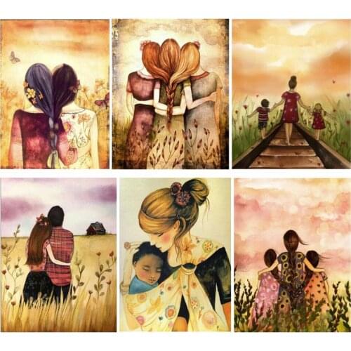 Mosaic Diamond 5d DIY Diamond Painting Sister Friendship Diamond Embroidery Kit Pattern 3d Home Decoration