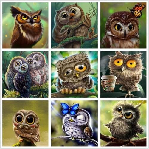 Diamond Painting Cartoons Childrens Handicrafts Diamond Mosaic Animals Owl Cross Stitch Kit Gift