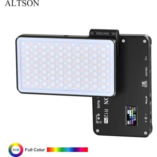 ATLSON R12 Pro RGB LED Light Panel Foldable Camera Lights for Video Shooting 2600K-12000K 20W Full Color Photography Lighting
