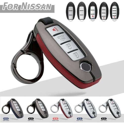 Zinc Alloy Key Cover Holder Case for Infiniti for Nissan Qashqai J11 Juke X-Trail Buttons Flip Shell Remote Accessory Keychain