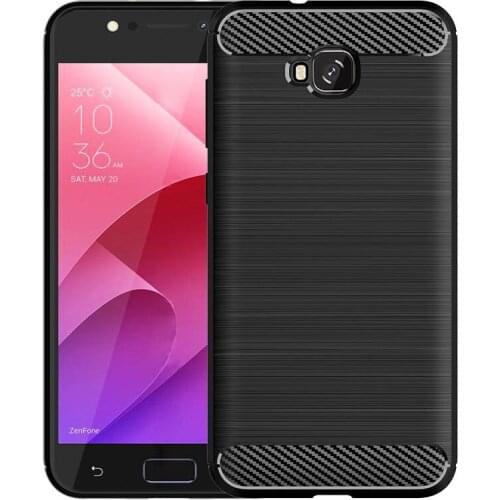 Carbon Fiber Case For Asus Zenfone 4 Selfie Pro ZD552KL ZB553KL ZD553KL AR ZS571KL V V520KL Ares ZS572KL Case TPU Silicone Case