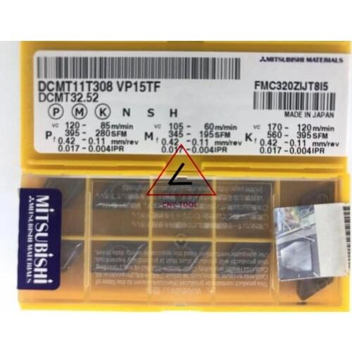 DCMT 11T308 VP15TF 10pcs original Mitsubishi turning insert DIAEDGE