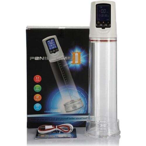 Electric Penes Pump LCD Screen Strong Automatic Vacuum Pump Vibrator Male Cock Erection Enlarger Enlargement For Men