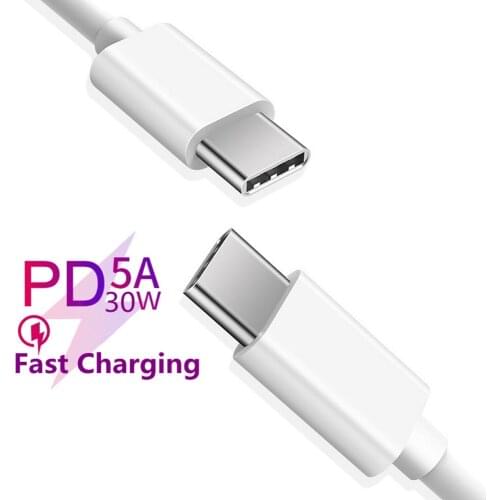 USB Type C PD 5A Fast charging Cable USB C to USB C Cable for Macbook pro Samsung s9 s10 Note 8 9 Huawei p30 p20 PRO xiao mi9