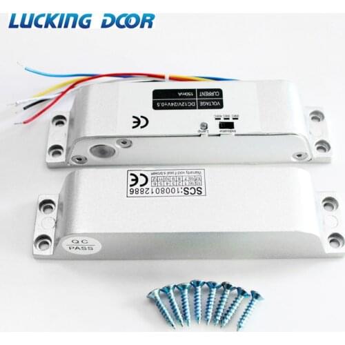LUCKING DOOR Electric Mortise Lock DC 12V Fail Safe Electric Drop Bolt Lock Door Access Control Security Lock time delay