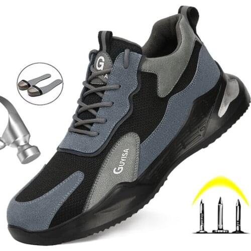 Male Safety Shoes Work Boots Steel Toe Shoes work Safety Boots Puncture-Proof Work Sneakers breathable mens boots men shoes