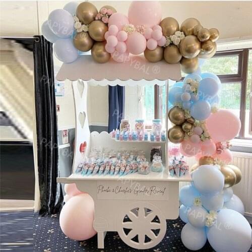 88Pcs Chrome Gold Latex Balloon Set Macaron Pink Blue Garland Balloon Kit Wedding Birthday Decoration Supplies Globos