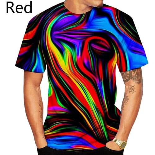 New fashion newest 3D rainbow corlorful Printing Black And White Vertigo HypnoticT Shirt fashion Short-sleeved T-shirt