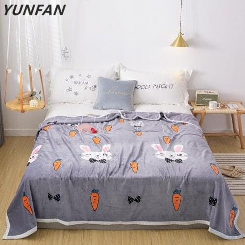 Rabbit blankets quilts twin full queen luxury carrot blankets cute soft Throw Flannel blankets on Bed/car/sofa children blankets