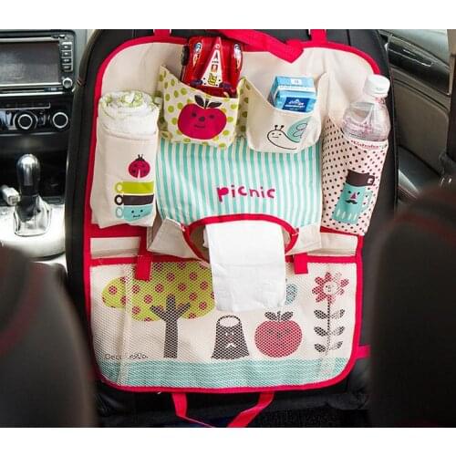 Multi-Pocket Back Seat Storage Bag Stroller Car Seat Organizer Holder Car Styling Cup Food Phone Storage Mummy Diaper Bag