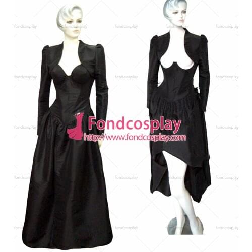 O Dress The Story Of O With Bra Black Taffeta Dress Cosplay Costume Tailor-made[G311]
