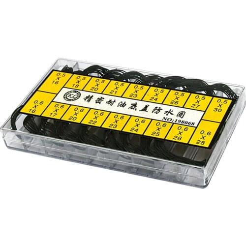 200pcs/Box Rubber O-Ring 0.5mm 0.6mm Thickness Waterproof Washer Watches Seals Watch Repair Tools