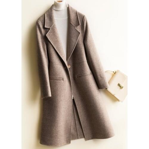 Wool 100% Coat Female Jacket Autumn Winter Jacket Women Clothes 2020 Double Side Woolen Coats Korean Long Jacket MY4460 en s