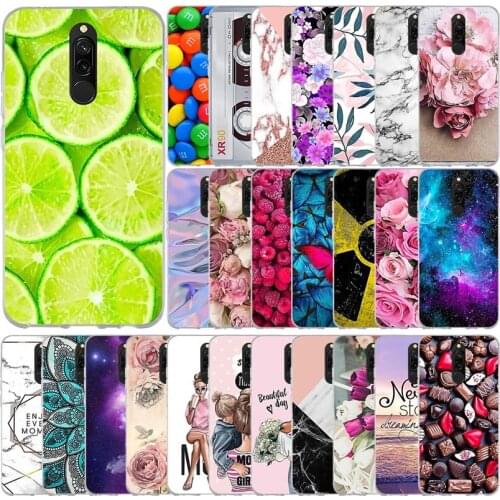 Silicon Case For Xiaomi Redmi 8 Cases Full Protection Soft Tpu Back Cover On Redmi 8 Bumper Hongmi 8 Phone Shell Bag Coque