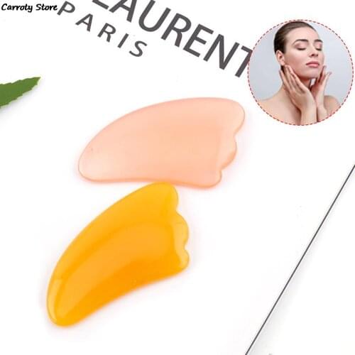 Resin Guasha Massage Scraper Gua Sha Board Acupoint Face Eye Care Massage Tool