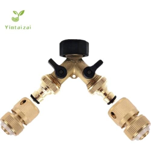 3/4" 2 Way Y Hose Connector Garden Backyard Hose Y Valve Hose Splitter Garden Hoses Watering Irrigation Fittings