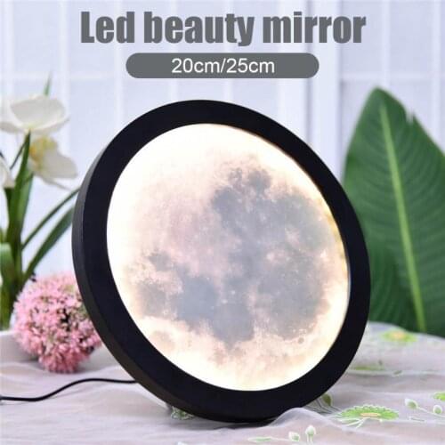 LED Mirror Moon Lamp Romantic Makeup Hanging Mirror Lamps Night Lights Bedroom Decor Gifts for Woman Lady Home Bedroom Decor