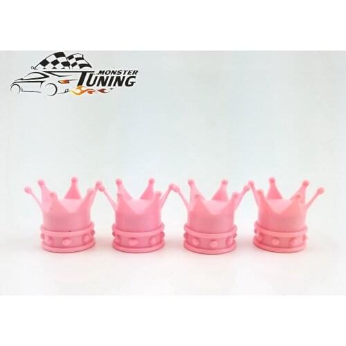 Tuning Monster 4 Pcs Car Motorcycle Crown tires for cars Wheel Stem Air Valves Cap High Quality Tyres Accessories Dustproof Caps