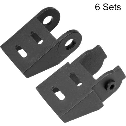 UXCELL Newest 6 Sets Black Plastic Drag Chain End Connector for 7x7mm 10x15mm Cable Carrier Chain Drag Chain Joints Accessories