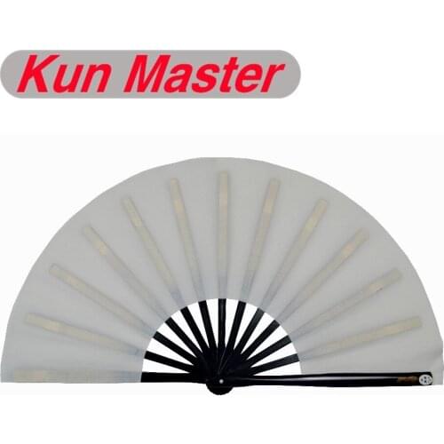 High Quality 34cm Kun Master Tai Chi Kung Fu Fan Black And Red Bone Multiple Colour Solid Color Cover Free Shipping