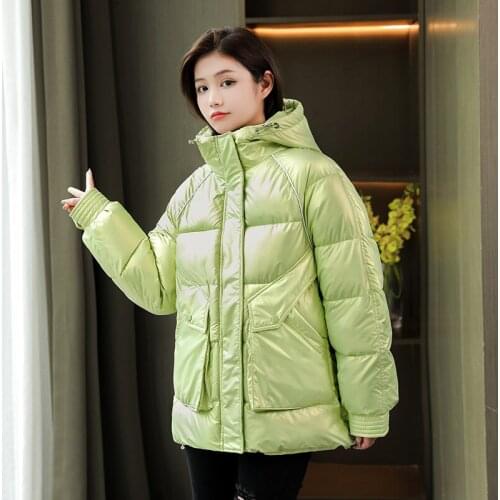 ISENMAL Winter Women Coat Fashion Girls OverCoat Casual Zipper Short Student Parkas Solid Autumn Female Cotton Padded Jacket