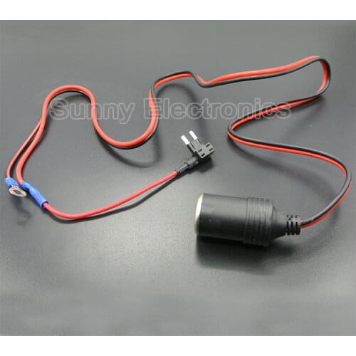 1M 1.5mm2 Car Cigarette Cigar Lighter DC12V Extension Mini Fuse Tap Holder Lead