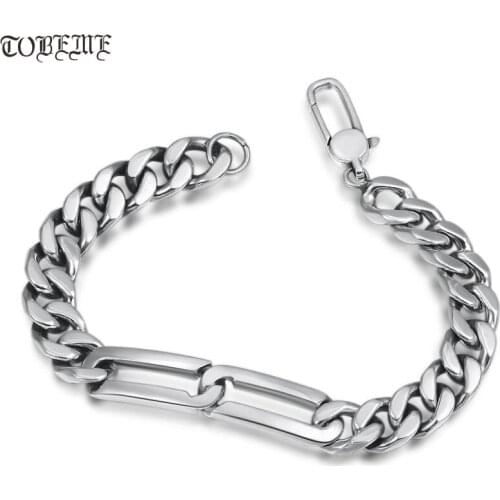 100% 925 Siilver Chain Bracelet 925 Sterling Man Bracelet Pure Silver Fashion Bracelet