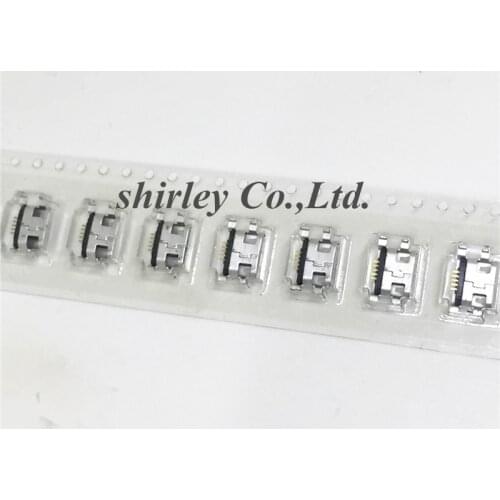 100PCS Tablet Micro USB Sockect Micro USB 5Pin Jack Connector Port For Mobile Phone Camara Laptop (A-09)