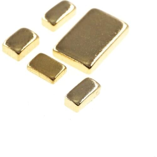 20Pcs Contact Pad Rectang Square Shape Target Socket Female Mate Spring Loaded Pogo Pin Connector Surface Mount Stamped Brass