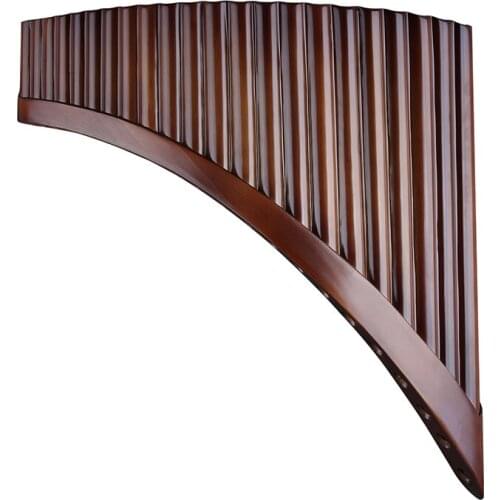 22 Pipes Pan Flute C Key Brown Colour Flute De Pan Folk Woodwind Instrument Handmade Pan Pipe