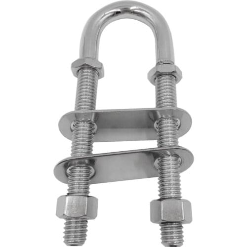 304 Stainless Steel Boat Stern Bow Eye U Type Lashing Strap 3/8 Inch X 3 Inch