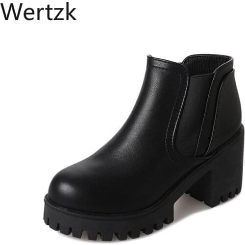 Chelsea Boots women Winter Shoes Black Split Leather Boots Womens Footwear Warm Plush Fur Winter Boots For Women Zapatos Hombre