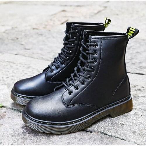 2021 Men Winter Boots Women Motorcycle Shoes High Quality Fashion Snow Boots Ankle Platform Shoes Big Size 35-46 Casual