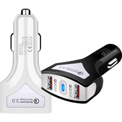 Quick Charger 3.0 Car Charger Adapter Duan QC3.0 USB Fast Charging 2 USB Car Mobile Phone Charger for iPhone x xs Xiaomi huawei