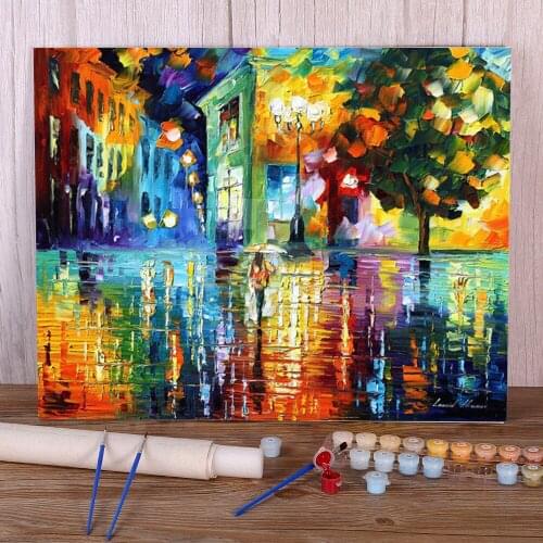 Wonderful Night Painting By Numbers Set Acrylic Paints 40*50 Oil Painting Decorative Paintings Crafts For Handicraft