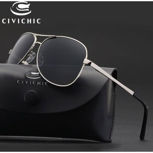 CIVICHIC New Stylish Polarized Sunglasses Men Women Mirror Glasses HD Driving Eyewear Large Frame Oculos De Sol Cool Gafas E240