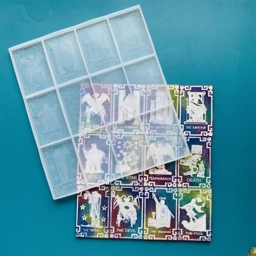 Taluo Card Resin Mold Silicone Mold for Resin Casting Epoxy Molds for DIY Personalized Taluo Card Games Resin Jewelry