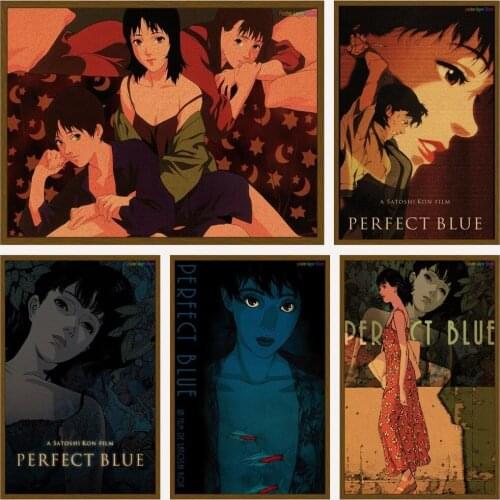 And Hot Perfect Blue Japanese Anime Comic Movie Kraft Paper Home Movie Anime Wall Retro Vintage Poster For Home Decor Room