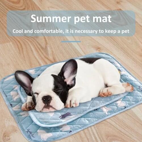 Pet Mat Ice Pad Heat Relief CoolCore Fabric 2 Color Comfortable Cooling Pad Soft Cooling Mat Dog Puppy Cat Cooling Cushion
