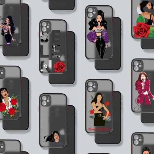Selena quintanilla Rainha Latina Phone Case Matte Transparent for iPhone 7 8 11 12 s mini pro X XS XR MAX Plus mobile bags