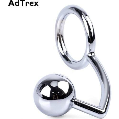 Male Stainless Steel Anal Plug Prostate Stimulator Delay Ejaculation Penis Ring Adult Sex Toys for Men Gay Fetish