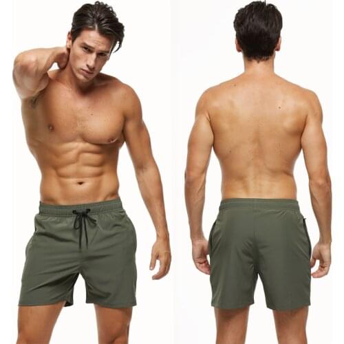 2021 Mens Stretch Swim Trunks Quick Dry Beach Shorts with Zipper Pockets and Mesh Lining DW5713 Summer Shorts Men