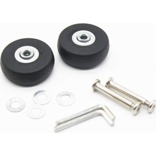 OD 50mm 2 Sets of Luggage Suitcase Replacement Wheels Axles Deluxe Repair Tool