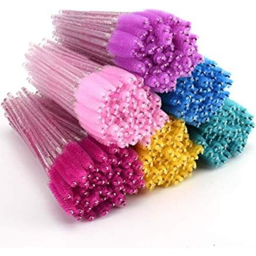 300 mascara sticks disposable mascara mascara brush applicator 6-color makeup crystal handle