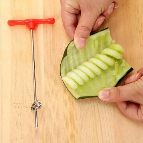 Vegetable Spiral Cutter Manual Roller French Fry Cutter Making Twist Shredder Grater Kitchen Gadget Cooking Tools Vegetable Slic