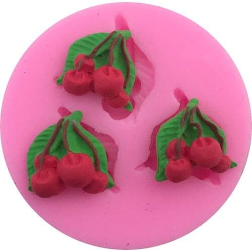 Lovely Cherry Cake Mould DIY Baking Tool Chocolate Mould X039