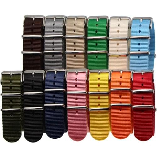 Nato strap Bracelet 18mm 20mm 22mm watch band Striped Replacement Watch Accessories Black Band, Brown watch strap