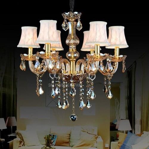 Luxury Modern crystal Chandelier cristals light modern brief art candle lighting chandelier Lighting black cristals avize