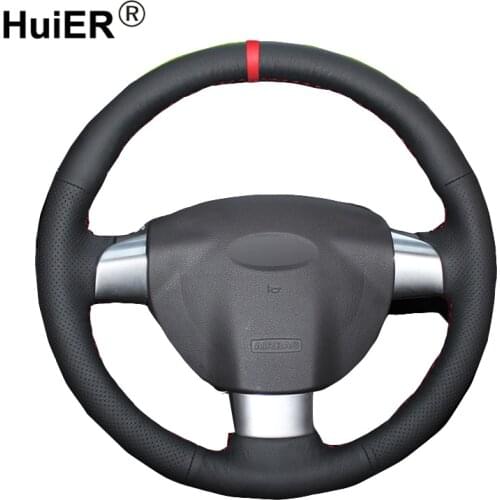 Hand Sewing Car Steering Wheel Cover For Ford Focus 2 2005 2006 2007 2008 2009 2010 2011 (3-Spoke) Braid on the Steering wheel