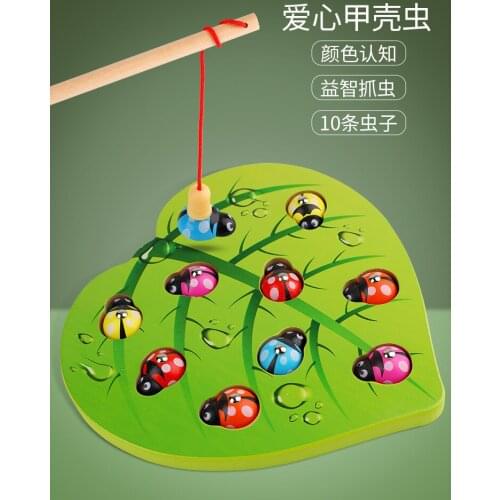 Fish Educational Baby Wooden Toys Magnetic Fishing Toy Set Christmas Gifts Childrens Game Educational Toy For Children M47